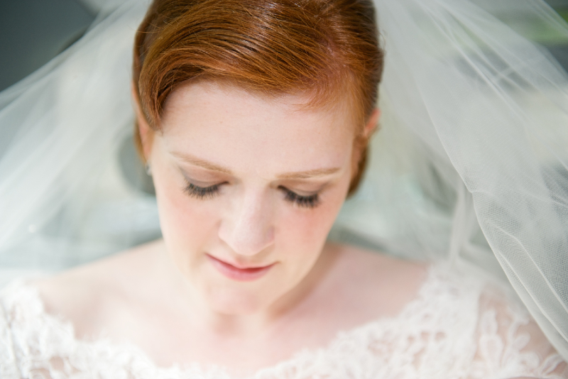 Close up of Bride