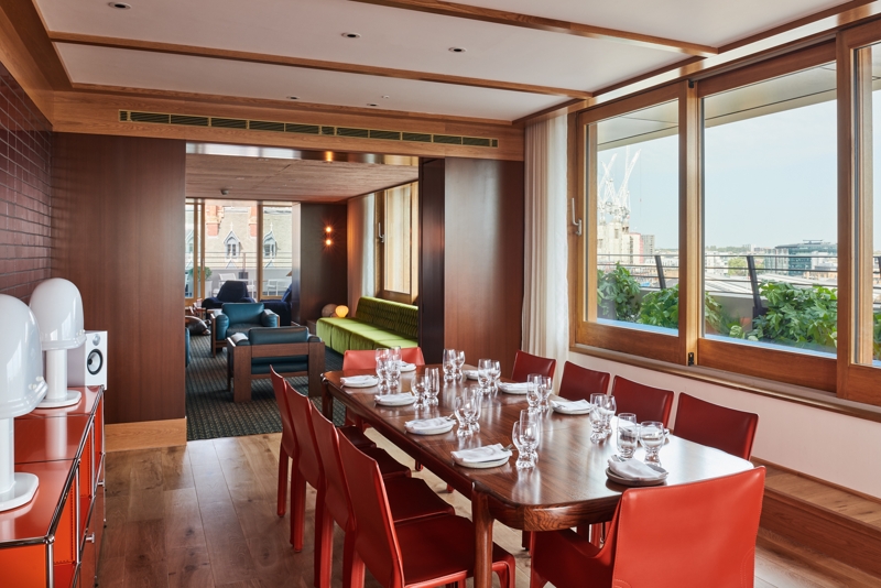 the standard hotel room dining table